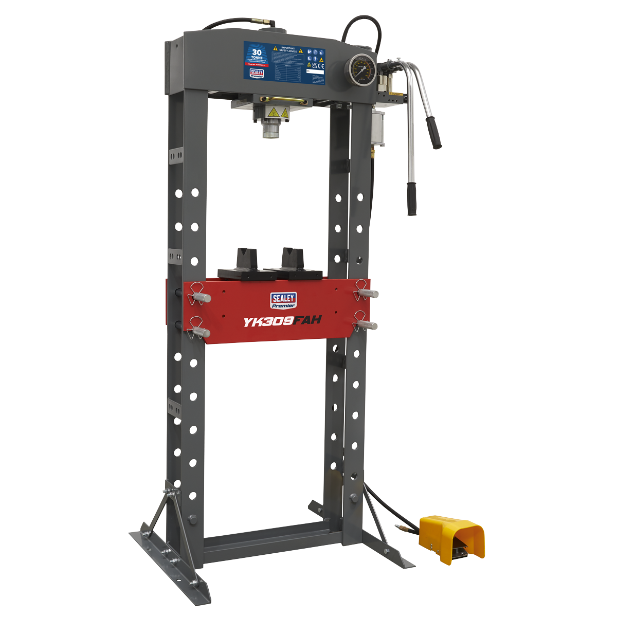 Sealey Air/Hydraulic Press 30 Tonne Floor Type with Foot Pedal