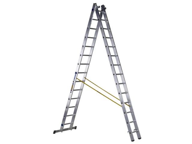 Zarges D-Rung Combination Ladder 3-Part 3 x 14 Rungs