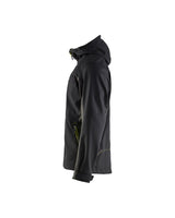 Blaklader Softshell Jacket with Hood 4753 #colour_black-hi-vis-yellow