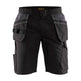 Blaklader Service Shorts with Nailpockets 1494 #colour_black-dark-grey