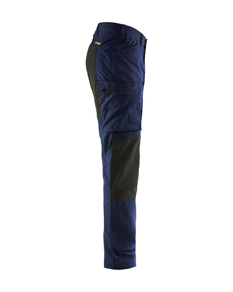 Blaklader Service Trousers with Stretch 14591845 #colour_navy-blue-black