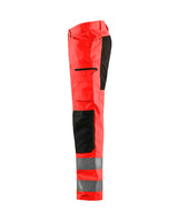 Blaklader Hi-Vis Trousers with Stretch 1585 - Hi-Vis Red/Black