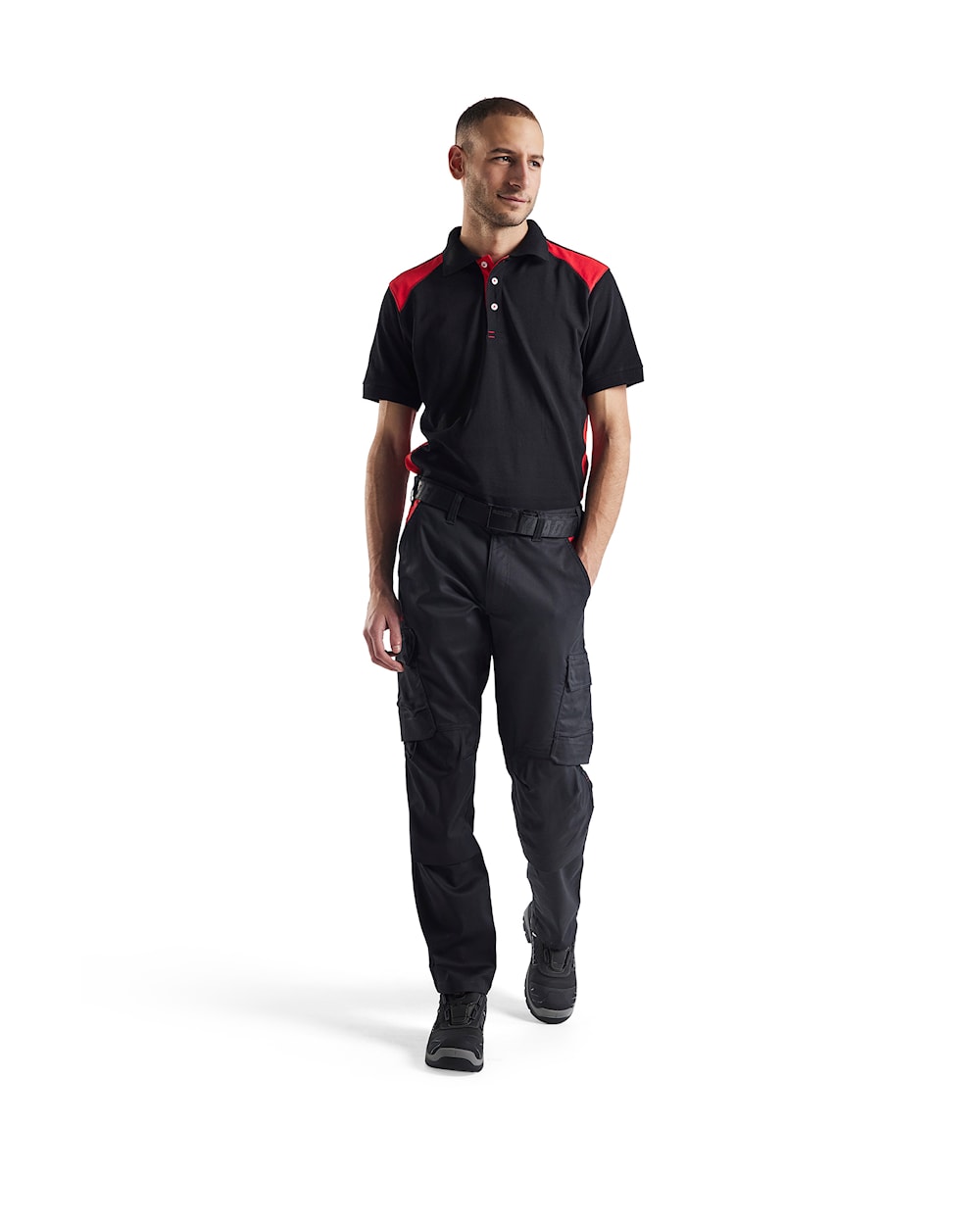 Blaklader Polo Shirt 3324 #colour_black-red