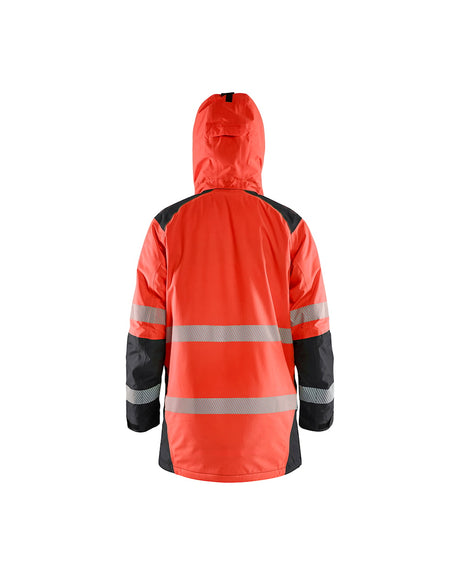 Blaklader Winter Parka Hi-Vis 4457 #colour_red-hi-vis-black