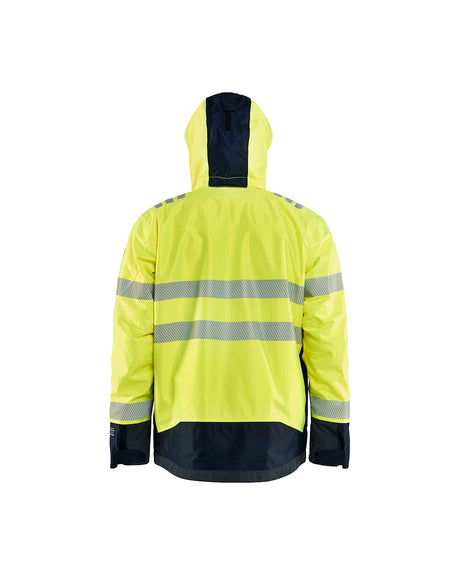 Blaklader Multinorm Shell Jacket 4088 #colour_hi-vis-yellow-navy-blue