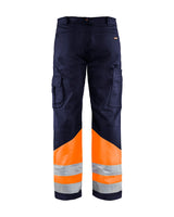 Blaklader Hi-Vis Trousers 1564 - Navy Blue/Hi-Vis Orange