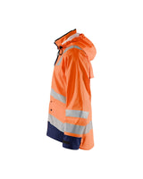 Blaklader Rain Jacket Hi-Vis Level 2 4302 #colour_orange-navy-blue