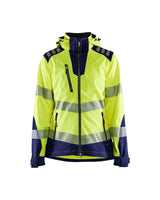 Blaklader Women's Hi-Vis Softshell Jacket 4791 #colour_hi-vis-yellow-navy-blue