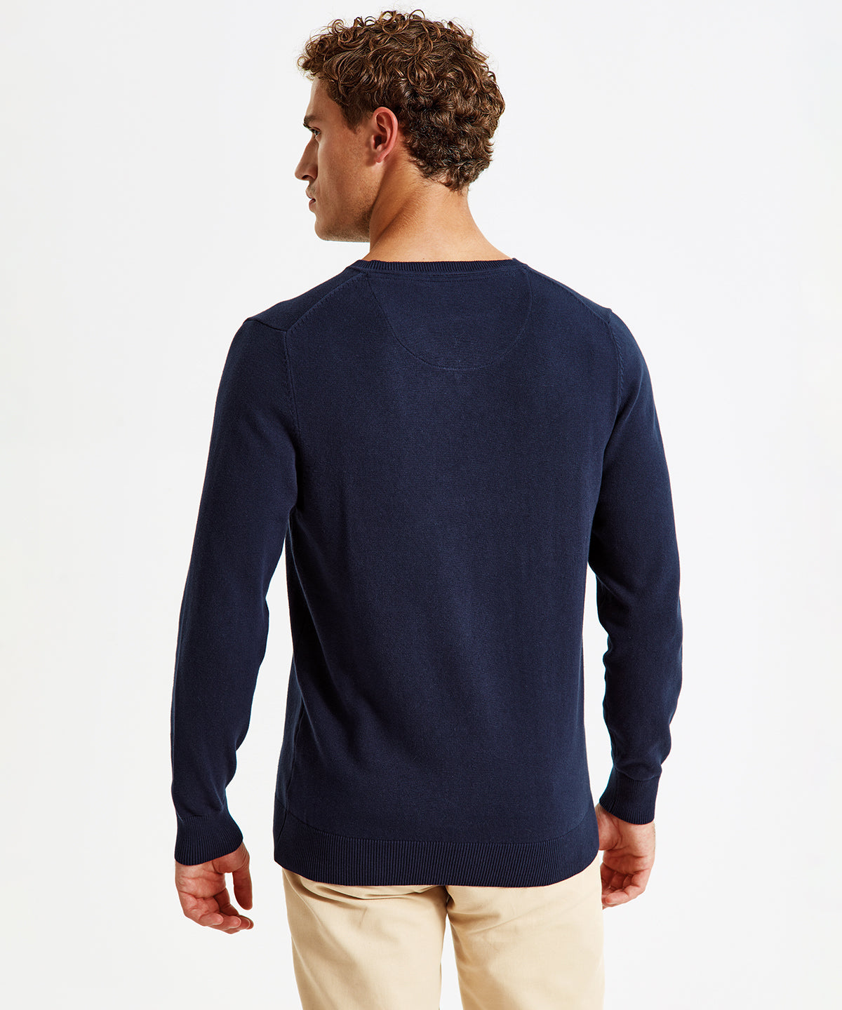 Asquith & Fox Men's Cotton Blend V-Neck Sweater