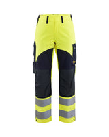 Blaklader Women's Multinorm Inherent Trousers 7189 #colour_hi-vis-yellow-navy-blue