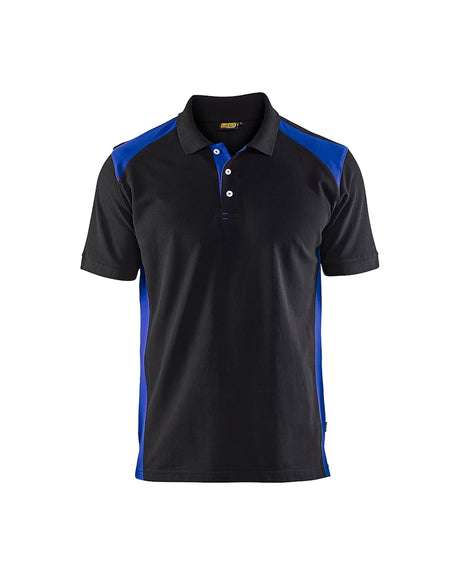 Blaklader Polo Shirt 3324 #colour_black-cornflower-blue