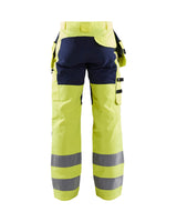 Blaklader Hi-Vis Trousers with Stretch 1552 - Hi-Vis Yellow/Navy Blue