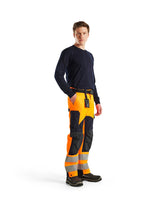 Blaklader Multinorm Inherent Trousers 1588 #colour_orange-navy-blue