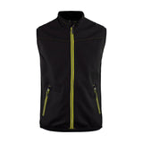 Blaklader Softshell Vest 3850 #colour_black-hi-vis-yellow