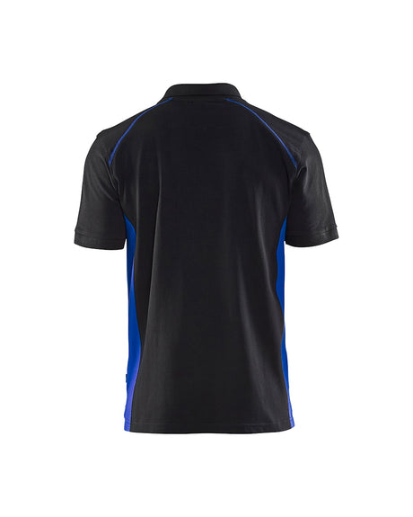 Blaklader Polo Shirt 3324 #colour_black-cornflower-blue