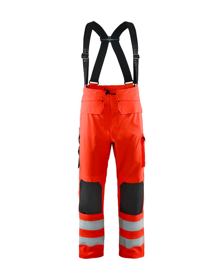 Blaklader Rain Trousers Hi-Vis Level 2 1302 #colour_red-hi-vis