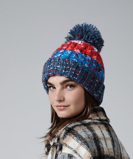 Beechfield Corkscrew Pom Pom Beanie