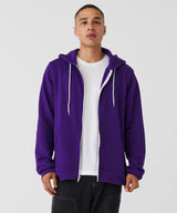 Bella Canvas Unisex Polycotton Fleece Full-Zip Hoodie - Team Purple