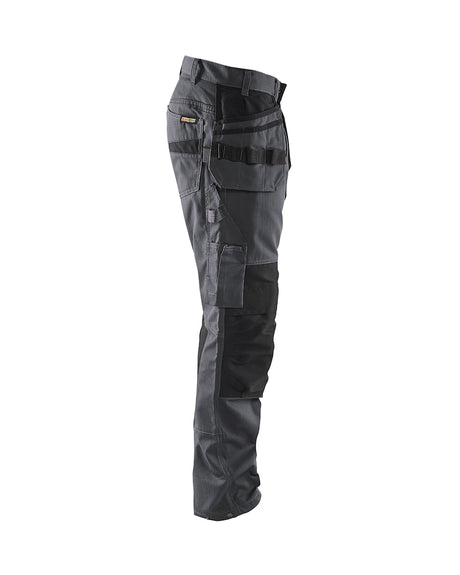 Blaklader Service Trousers with Stretch And Nail Pockets 1496  #colour_mid-grey-black