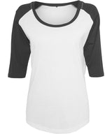 Build Your Brand Women's ¾ Contrast Raglan Tee