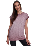 Build Your Brand Women's Spray Dye Extended Shoulder Tee