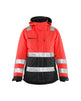 Blaklader Women's Hi-Vis Winter Jacket 4872 #colour_red-hi-vis-black