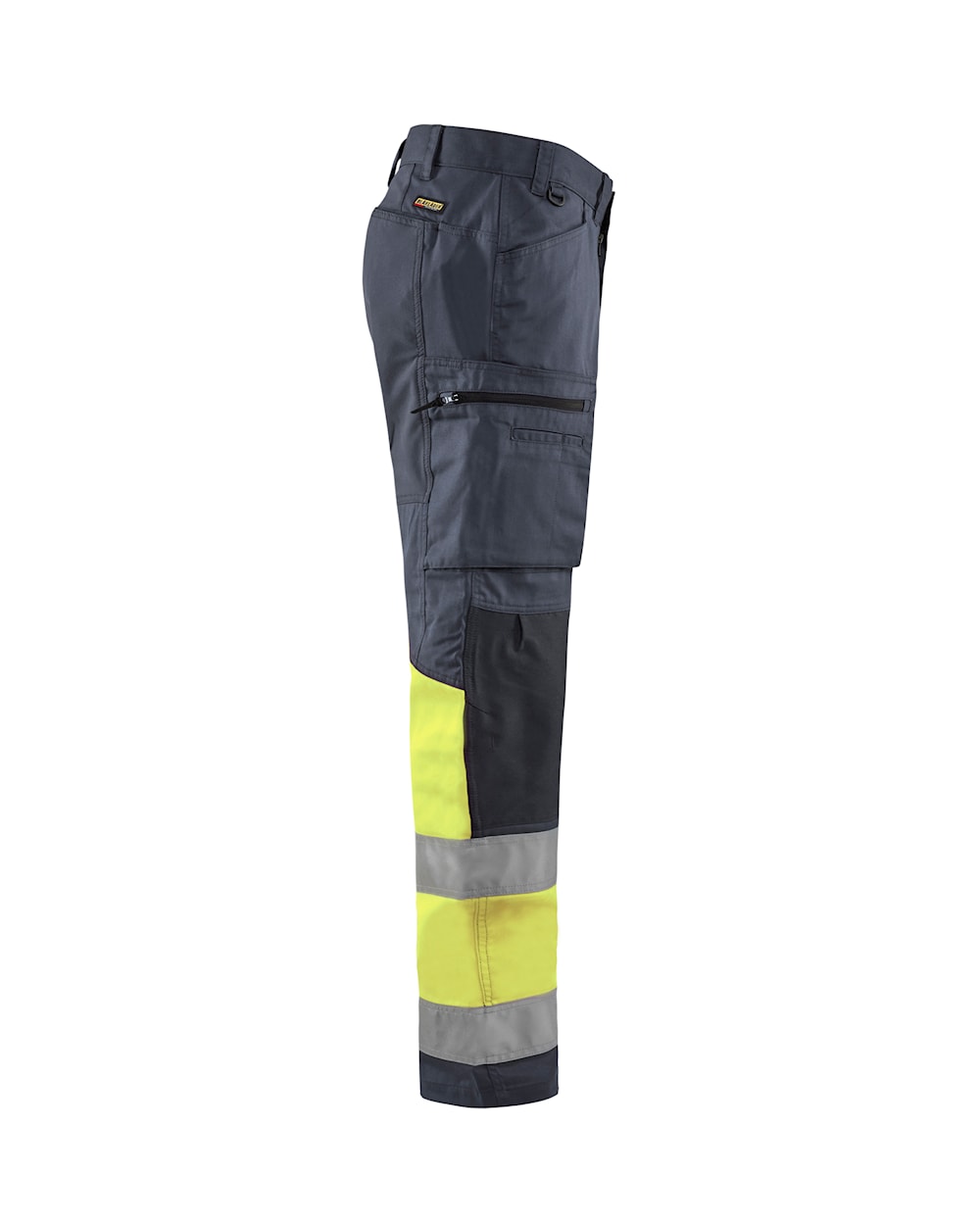 Blaklader Hi-Vis Trousers with Stretch 1551 - Mid Grey/Hi-Vis Yellow