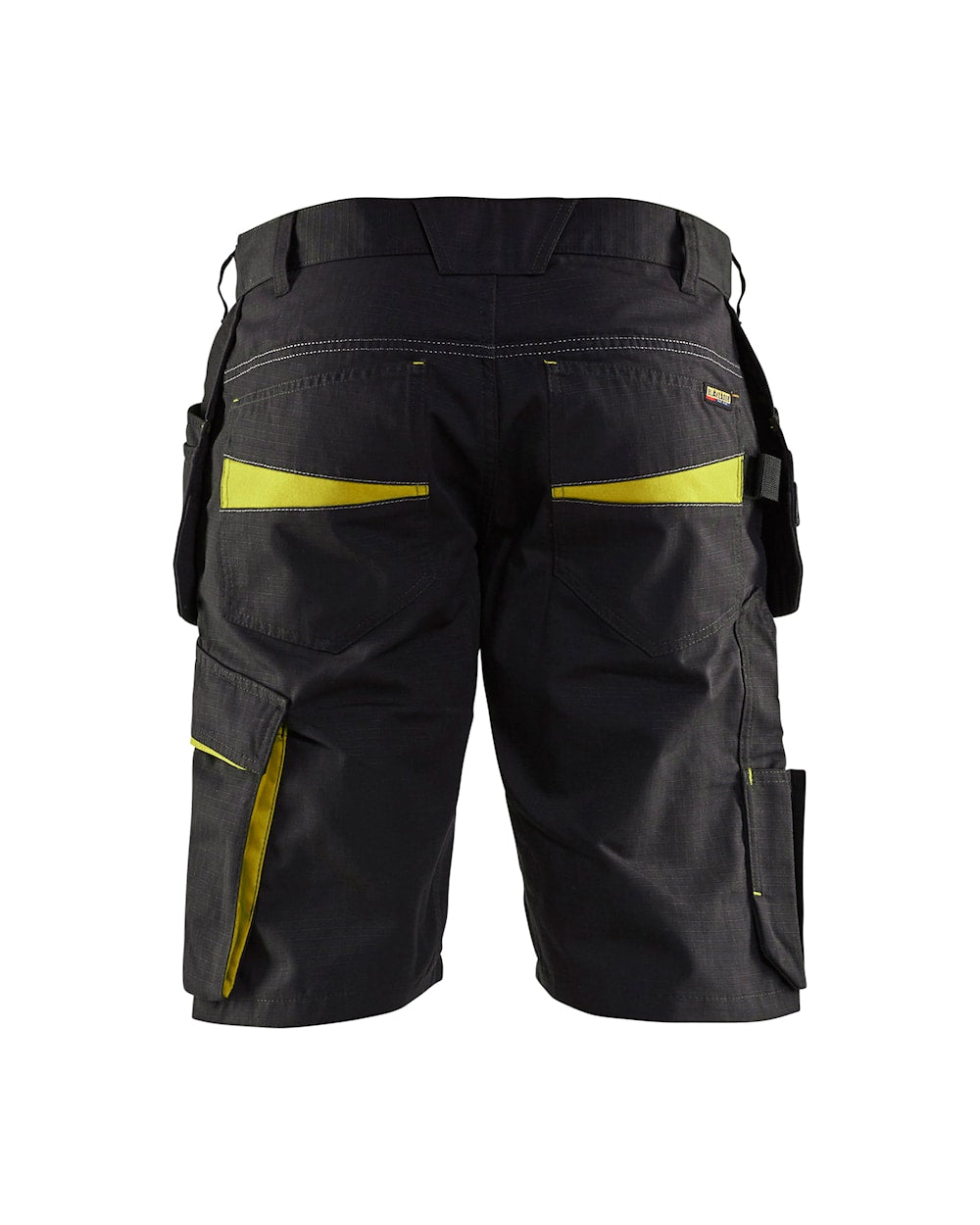 Blaklader Service Shorts with Nailpockets 1494 #colour_black-hi-vis-yellow