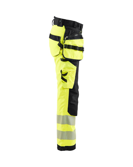 Blaklader Softshell Hi-Vis Trousers Women 7118 #colour_hi-vis-yellow-black