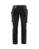 Blaklader Women's 4-Way Stretch Craftsman Trousers 7192 #colour_black-hi-vis-yellow