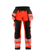 Blaklader Softshell Hi-Vis Trousers 1820 #colour_red-hi-vis-black