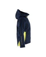 Blaklader Women's Lightweight Lined Functional Jacket 4972 #colour_dark-navy-blue-hi-vis-yellow