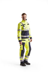 Blaklader Multinorm Jacket 4087 #colour_hi-vis-yellow-navy-blue