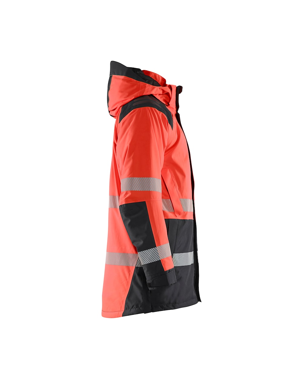 Blaklader Winter Parka Hi-Vis 4457 #colour_red-hi-vis-black