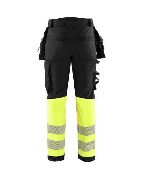 Blaklader Softshell Hi-Vis Trousers 1821 #colour_black-hi-vis-yellow