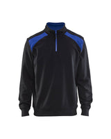 Blaklader Half-Zip 2-Tone Sweatshirt 3353 - Black/Cornflower Blue