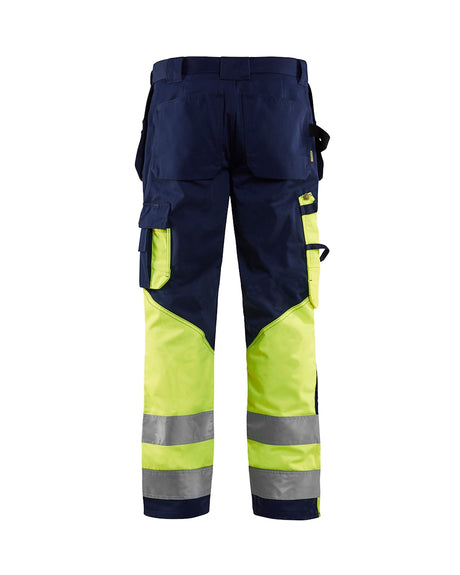 Blaklader Hi-Vis Trousers 15291370 - Navy Blue/Hi-Vis Yellow