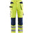 Blaklader Ventilated Hi-Vis Trousers 1565 #colour_hi-vis-yellow-navy-blue