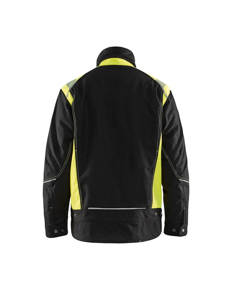 Blaklader Winter Jacket 4915 #colour_black-hi-vis-yellow