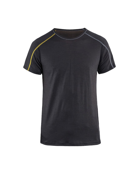 Blaklader Underwear T-Shirt Xlight, 100% Merino 4798 #colour_dark-grey-yellow