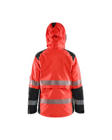 Blaklader Women's Shell Jacket Hi-Vis 4436 #colour_red-hi-vis-black