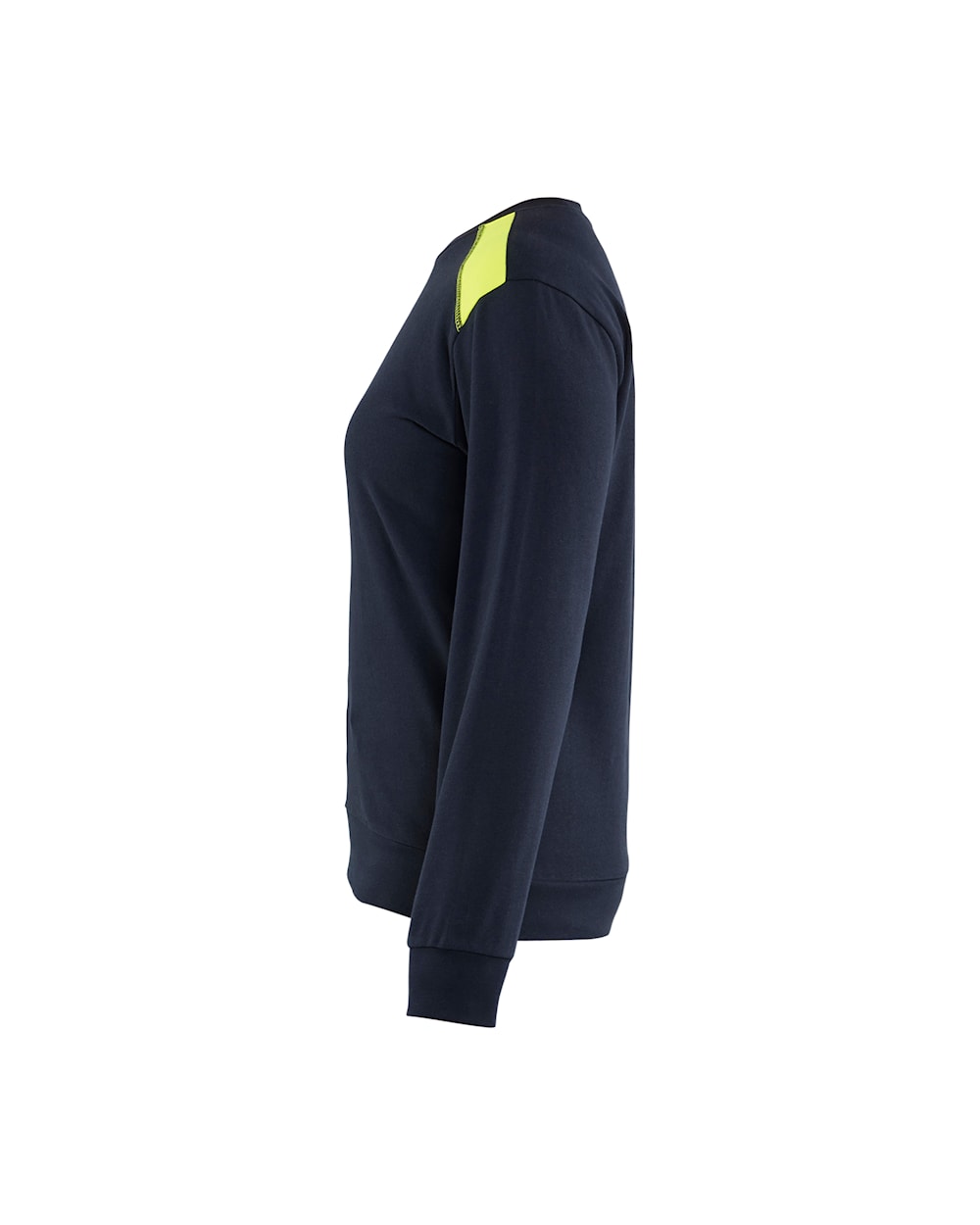 Blaklader Sweatshirt Women 3408 #colour_dark-navy-blue-hi-vis-yellow