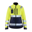 Blaklader Women's Hi-Vis Softshell Jacket 4902 #colour_hi-vis-yellow-navy-blue