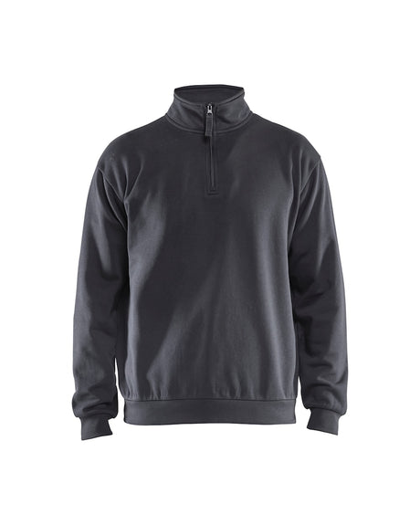 Blaklader Sweatshirt Half-Zip 3587 #colour_mid-grey