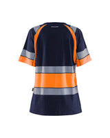 Blaklader Women's Hi-Vis T-Shirt 3410 #colour_navy-blue-orange