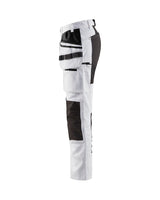 Blaklader Women's Painter Trousers with Stretch 7910 #colour_white-black