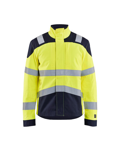 Blaklader Multinorm Inherent Jacket 4089 #colour_hi-vis-yellow-navy-blue