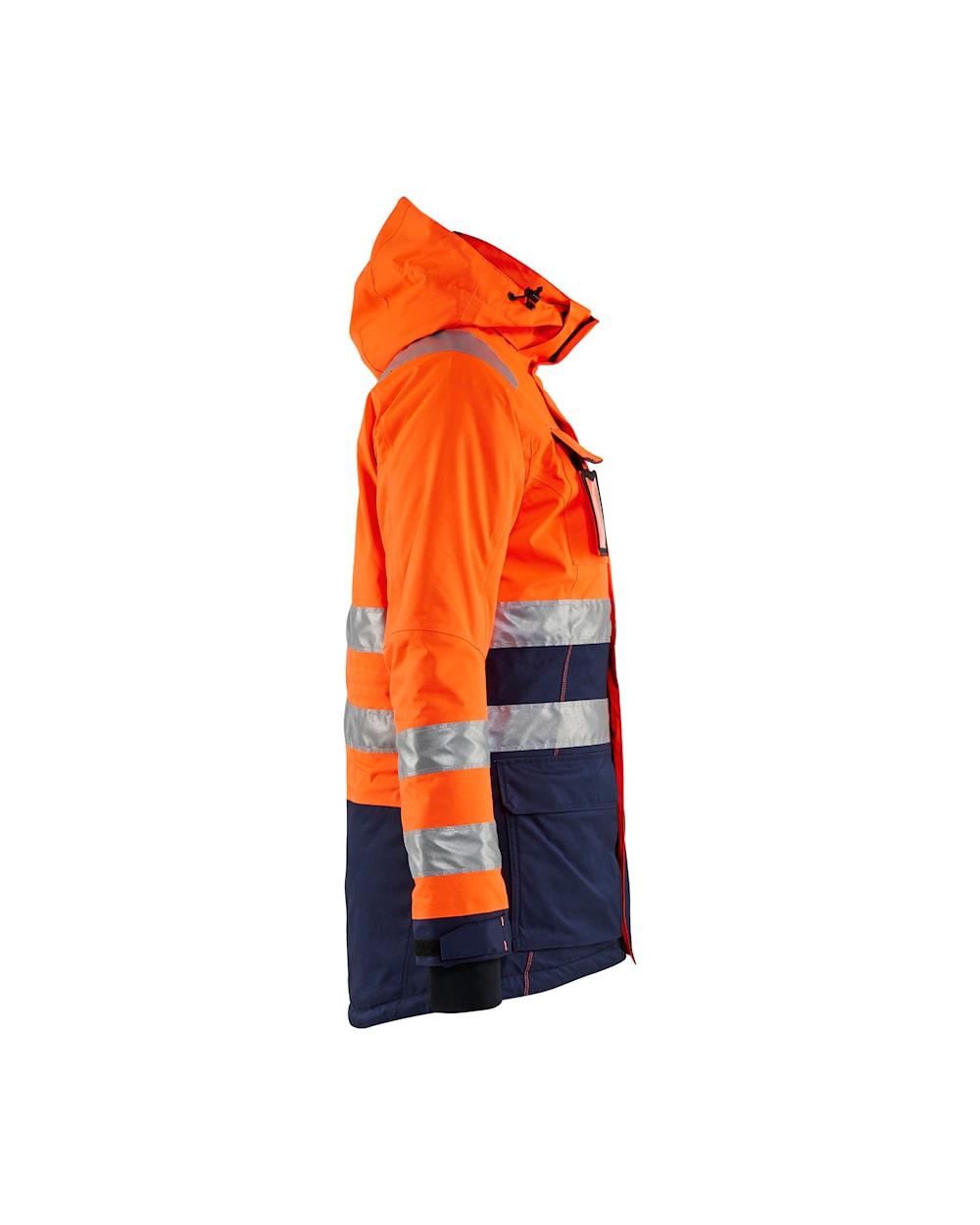 Blaklader Women's Hi-Vis Winter Parka 4472 #colour_orange-navy-blue