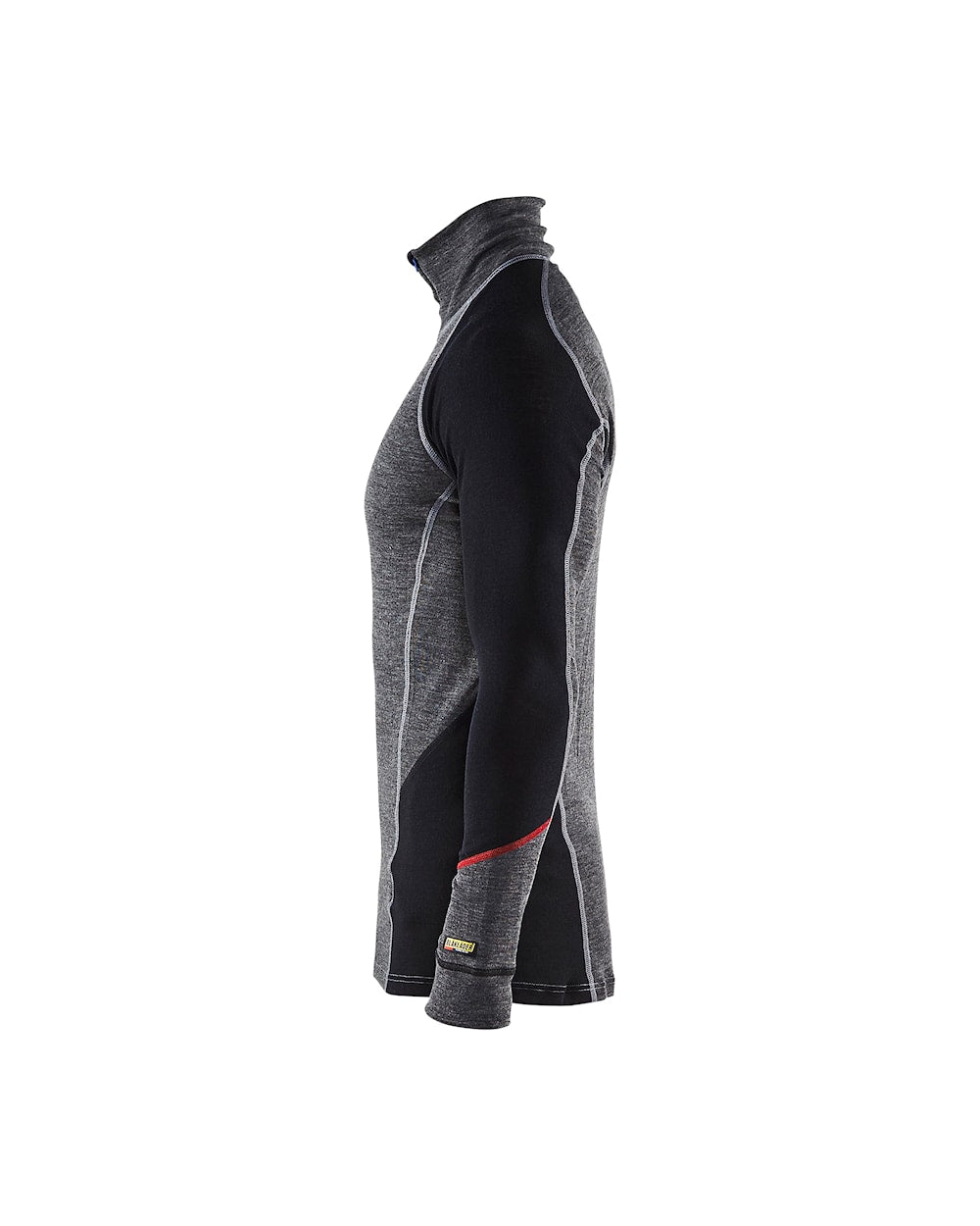 Blaklader Underwear Zip-Neck Top Xwarm, 100% Merino 4699 #colour_mid-grey-black