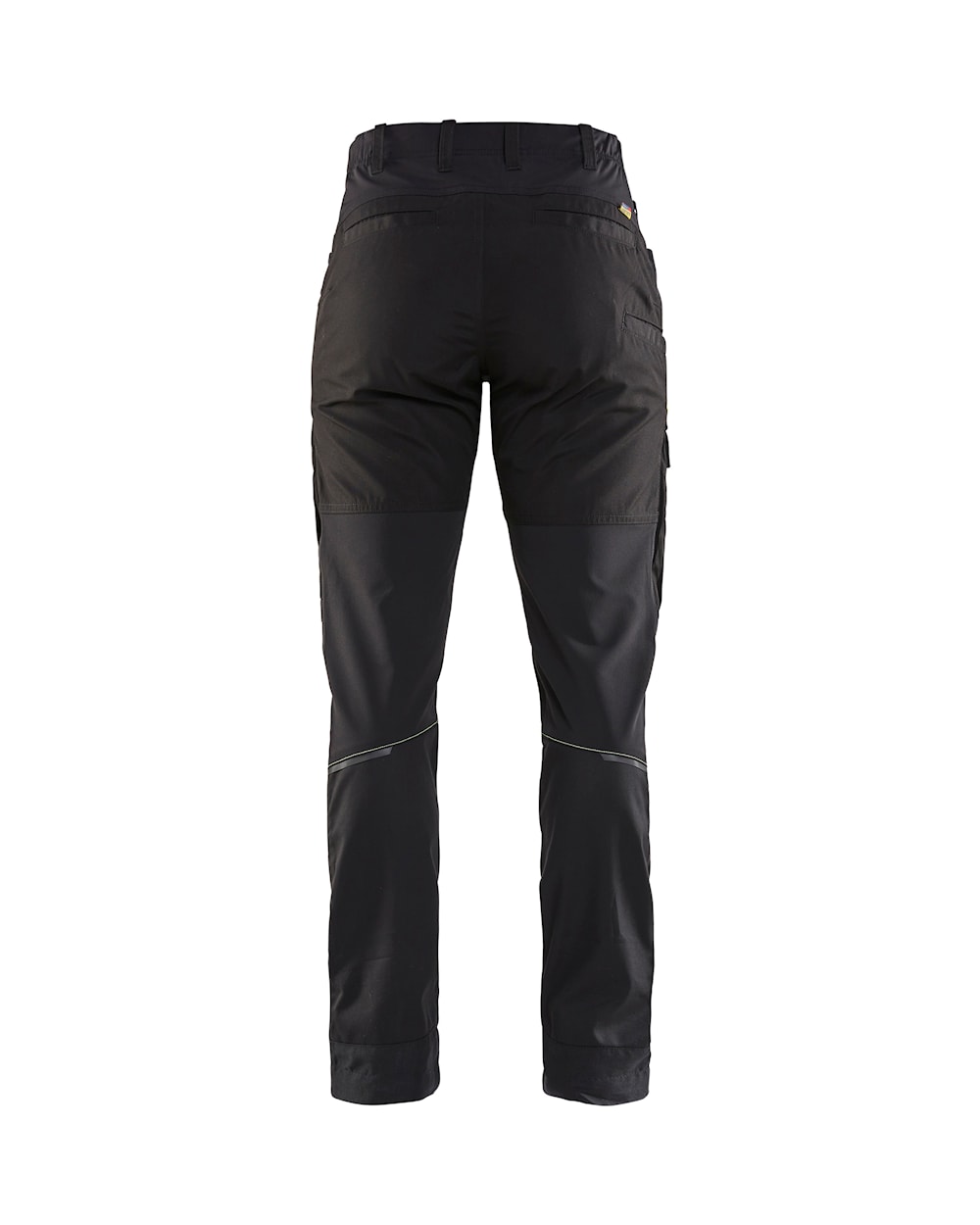 Blaklader Women's Service Trousers with Stretch 7166 #colour_black-hi-vis-yellow